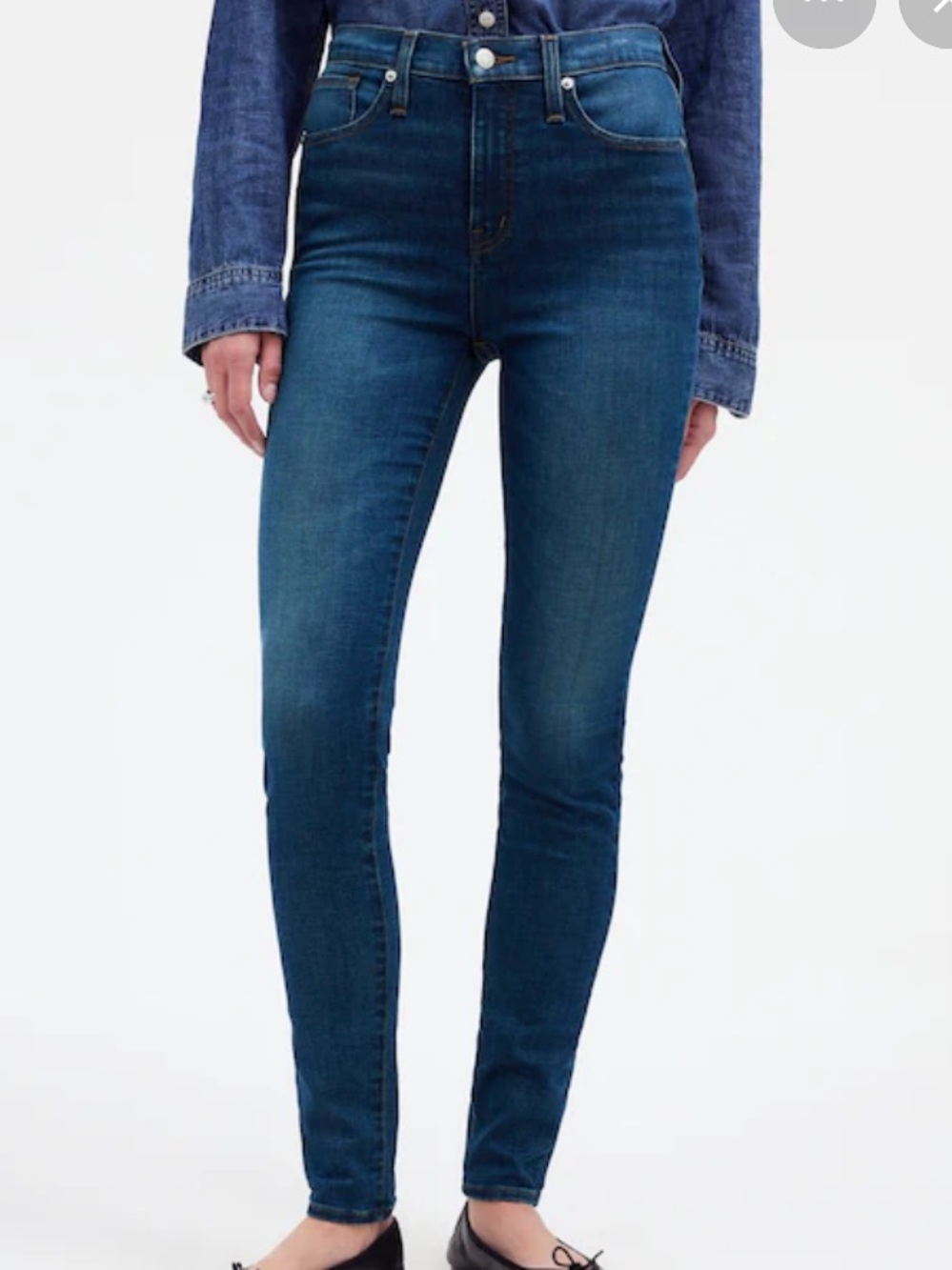 Madewell 9’ High Riser skinny skinny jeans Sz:28
